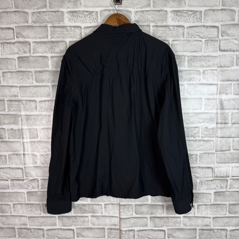 Orvis Solid Black Full Zip Nylon Stretch Windbrea… - image 4